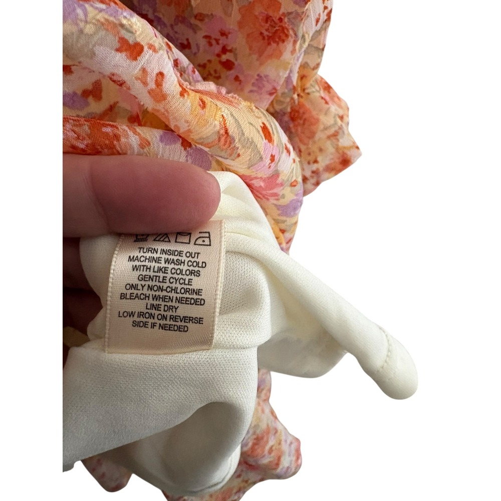 Jessica Simpson‎ Womens M Floral Ruffle Tiered Dress Boho Cottagecore Cutout - Picture 7 of 10